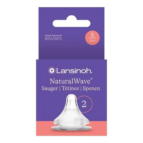 Lansinoh Naturalwave Sauger S, 2 St