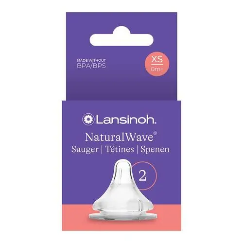 LANSINOH NaturalWave Sauger XS, 2 St