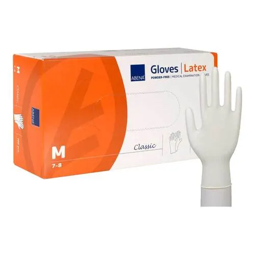 Latex-Handschuhe Classic unsteril puderfrei M natur, 100 St