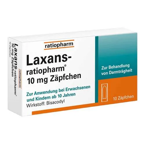 Laxans-ratiopharm 10 mg Zäpfchen, 10 St