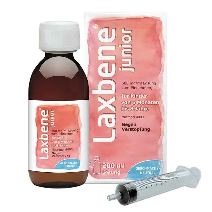 Laxbene junior 500 mg Lösung für Kinder von 6 Monaten - 8 Jahre, 200 ml