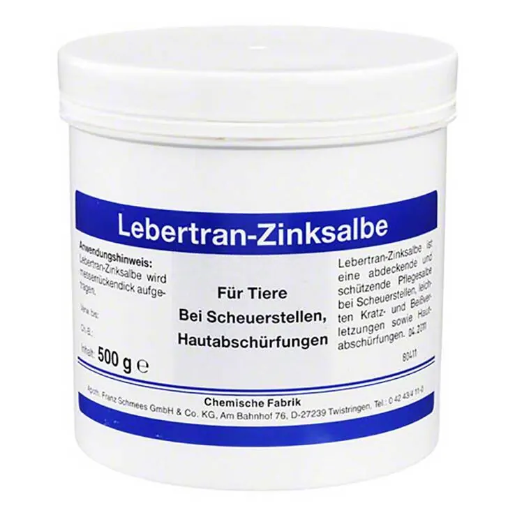 Lebertran Zinksalbe vet. (für Tiere), 500 g
