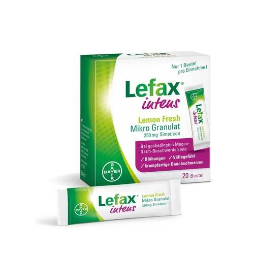 Lefax intens Lemon Fresh Mikro Granul.250 mg Sim., 20 St