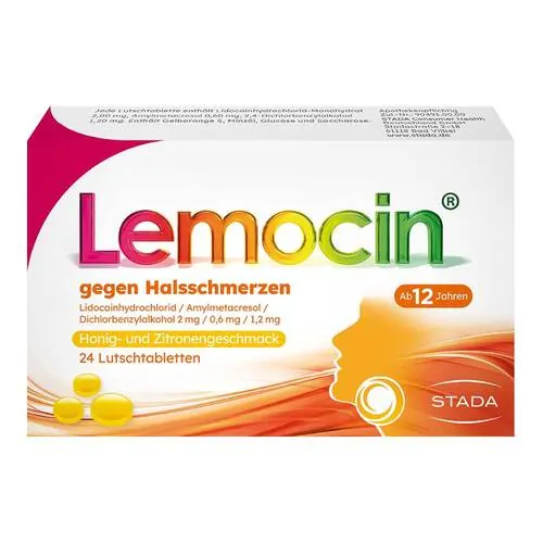 Lemocin gegen Halsschmerzen Honig-u.Zitroneng.Lut., 24 St