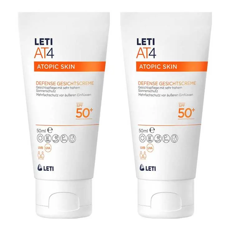 Leti AT4 Defense SPF 50+ Gesichtscreme , 2x50 ml