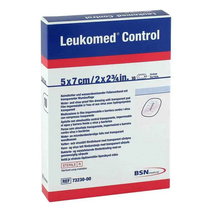 Leukomed Control Folienverband 5x7 cm, 10 St