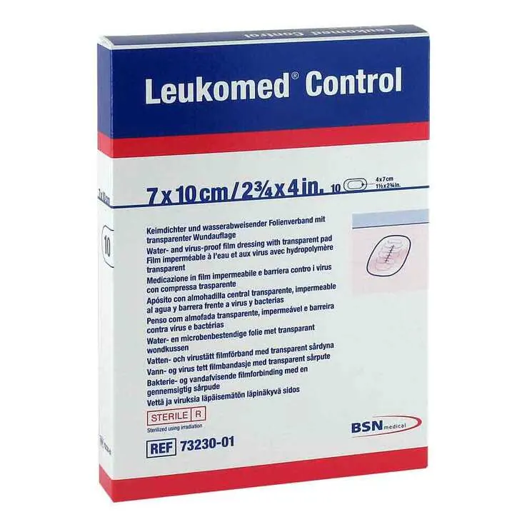 Leukomed Control Folienverband 7x10 cm, 10 St