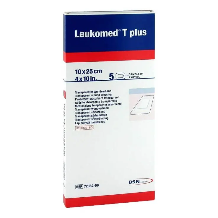 Leukomed transp. plus sterile Pflaster 10x25 cm, 5 St