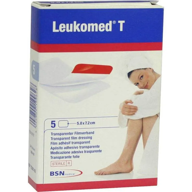 Leukomed transp. sterile Pflaster 5x7,2 cm, 5 St
