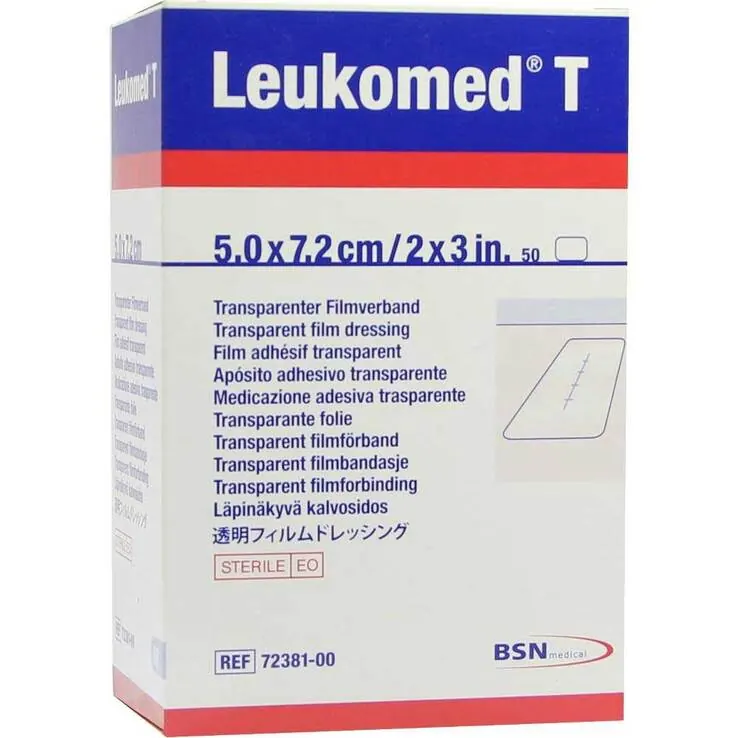 Leukomed transp. sterile Pflaster 5x7,2 cm, 50 St