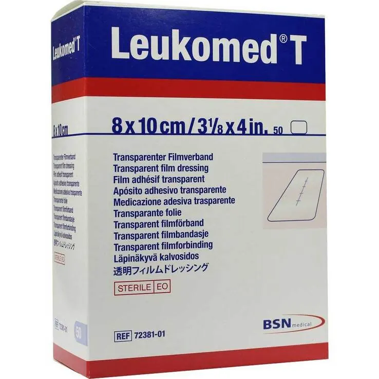 Leukomed transp. sterile Pflaster 8x10 cm, 50 St