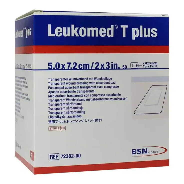 Leukomed transparent plus sterile Pflaster 5x7,2 cm, 50 St