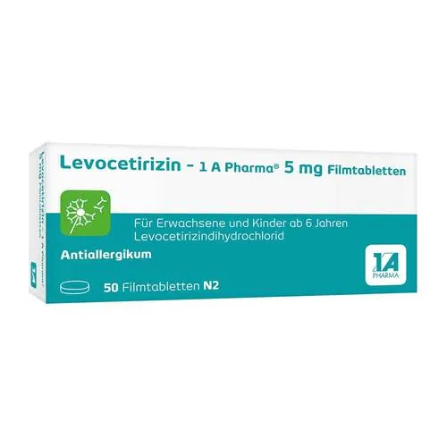 Levocetirizin-1A Pharma 5 mg Filmtabletten, 50 St