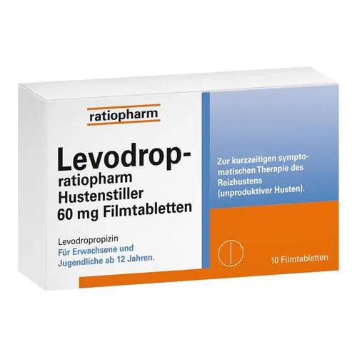 Levodrop-ratiopharm Hustenstiller 60 mg Filmtabletten , 10 St