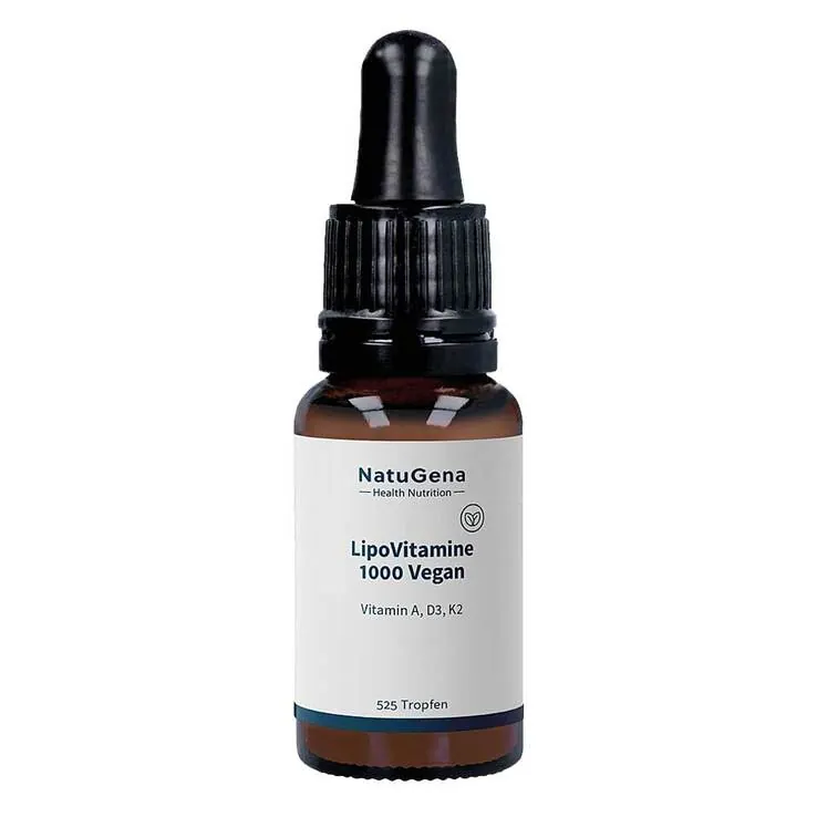 Lipovitamine 1000 vegan Vitamin D3 + A + K2 Tropfen, 15 ml
