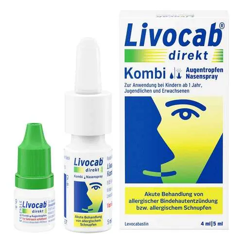 Livocab direkt Kombi 4 ml Augentropfen + 5 ml Nasenspray, 1 P