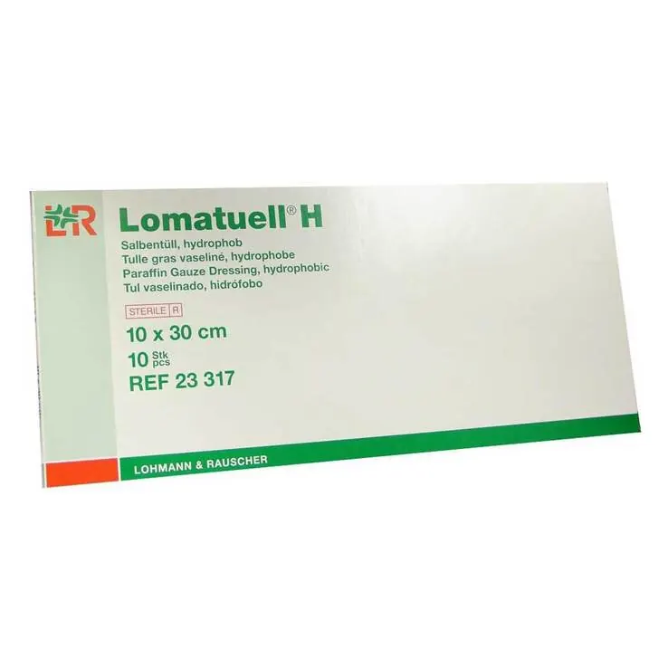 Lomatuell H Salbentüll 10x30 cm steril, 10 St