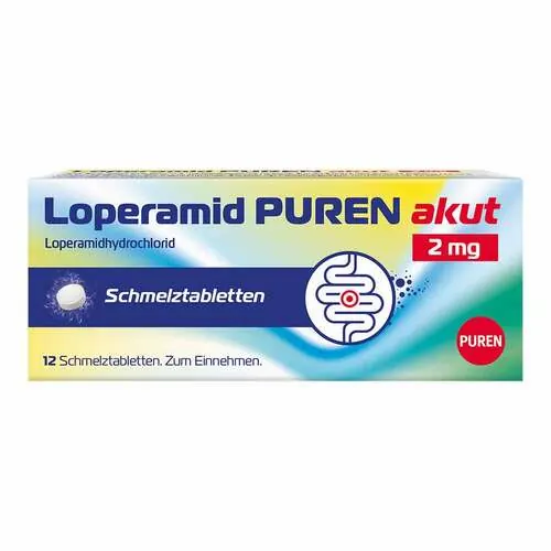 Loperamid Puren akut 2 mg Schmelztabletten, 12 St