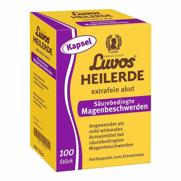 Luvos Heilerde extrafein akut Säurebedingte Magenbeschwerden Kapseln , 100 St