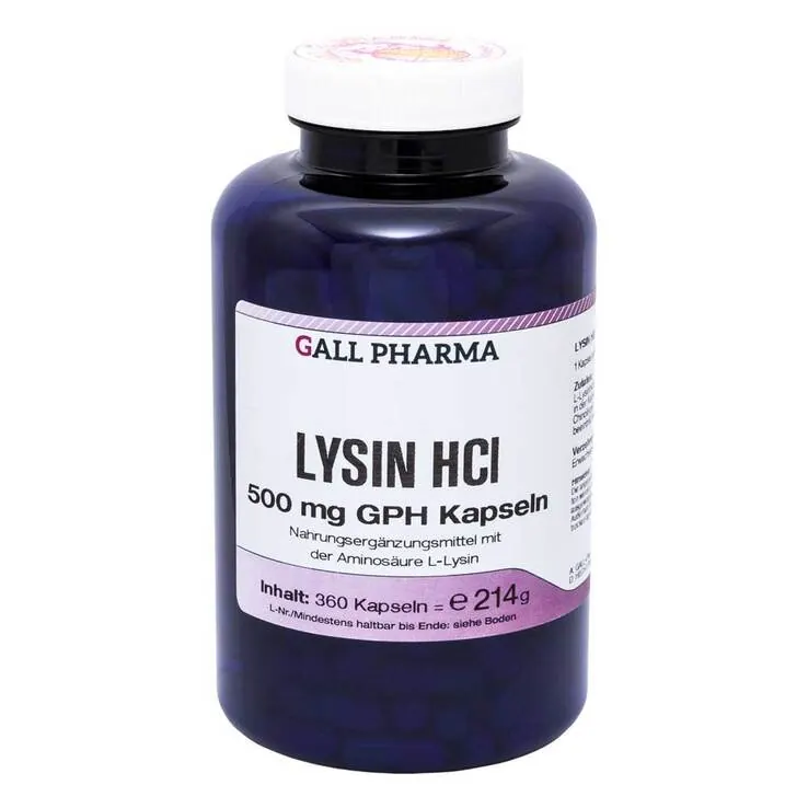 Lysin Hcl 500 mg Gph Kapseln, 360 St