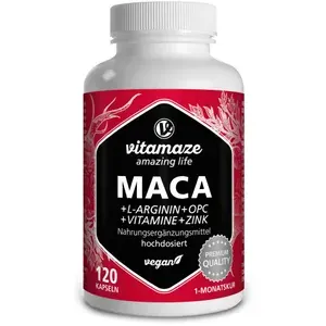 MACA10:1hochdosiert+L-Arginin+OPC+Vit.veganKps.120Stück