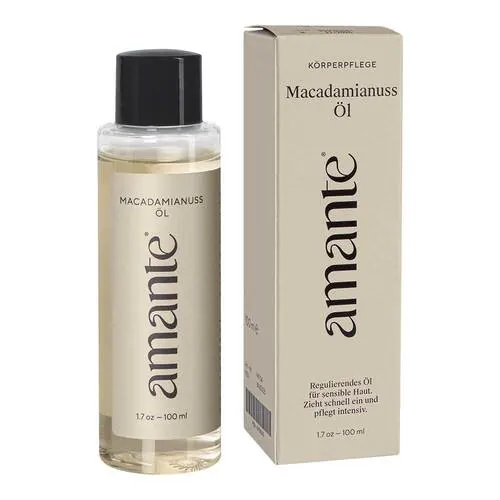 Macadamianussöl 100% rein Hautpflegeöl Amante, 100 ml