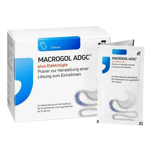 Macrogol Adgc plus Elektrolyte Pulver zur H.e.L.zum Einnehmen , 20 St