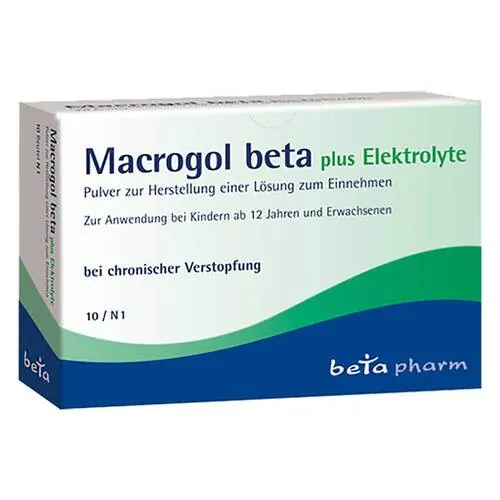 Macrogol beta plus Elektrolyte Pulver zur H.e.L.zum Einnehmen , 10 St
