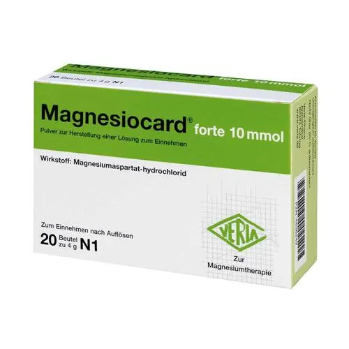 Magnesiocard forte 10 mmol Pulver zur Her.e.Lösung zum Einnehmen , 20 St