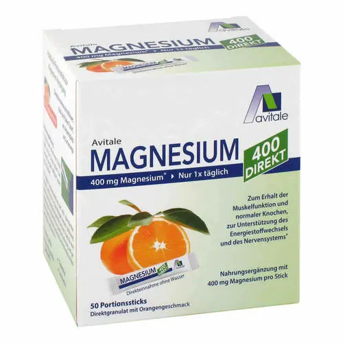 Magnesium 400 direkt Orange Portionssticks, 50X2.1 g