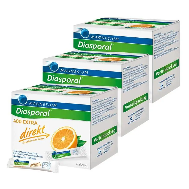 Magnesium Diasporal 400 Extra direkt Granulat, 3x100 St