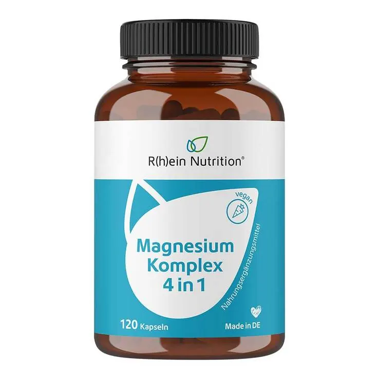 Magnesium Komplex 4in1 hochdosiert vegan Kapseln, 120 St