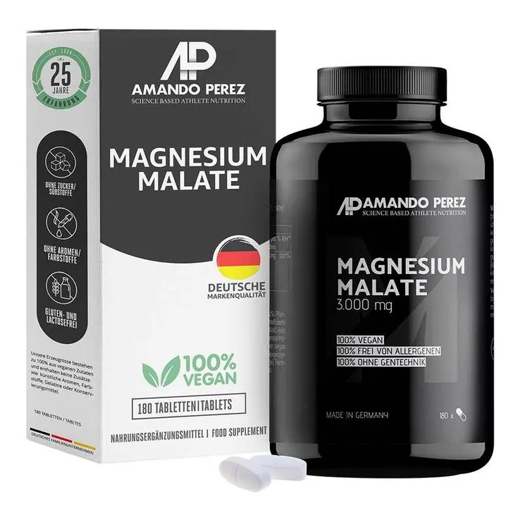 Magnesium Malate 3000 mg vegan Tabletten, 180 St