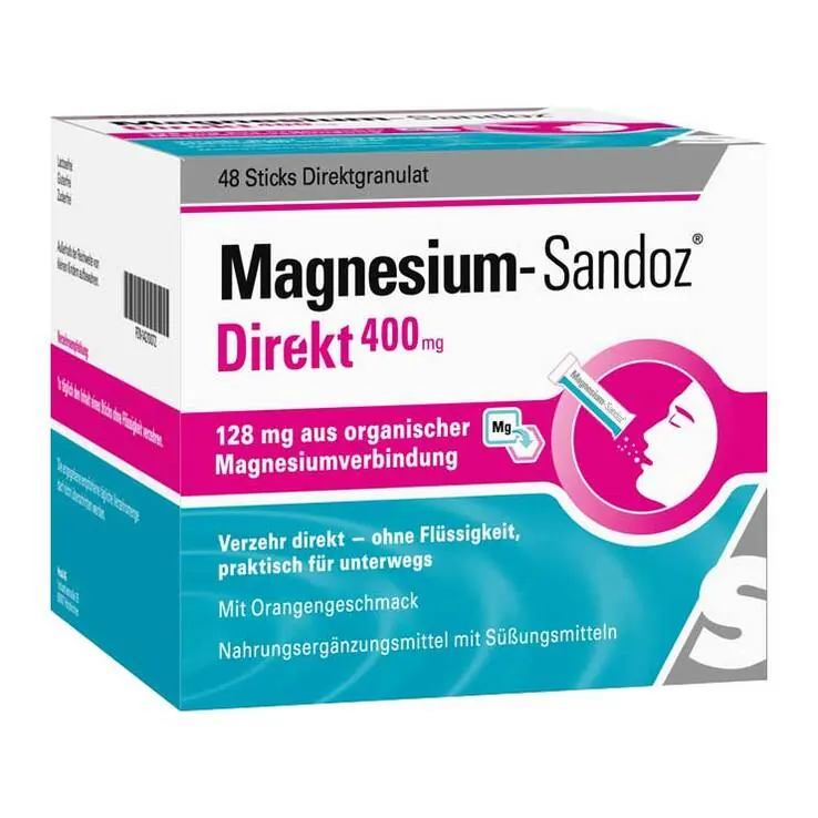 Magnesium Sandoz Direkt 400 mg Sticks, 48 St
