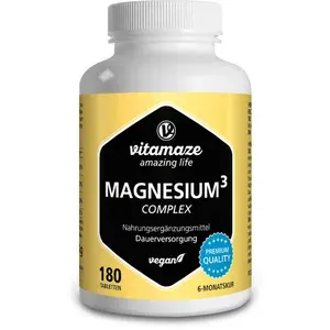 MAGNESIUM350mgKomplexCitrat/Oxid/Carbon.vegan180Stück