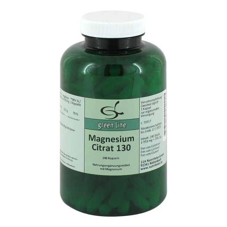 Magnesiumcitrat 130 mg Magnesium Kapseln, 240 St