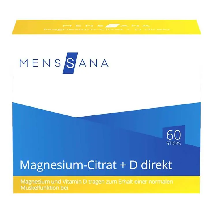 Magnesiumcitrat + D direkt Menssana Pulver, 60 St