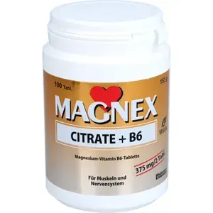 MAGNEXCitrate+B6veganlaktosefreizuckerfreiTab100Stück