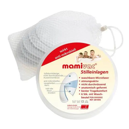 Mamivac Stilleinlagen Microfaser anti-mikrobiell, 6 St