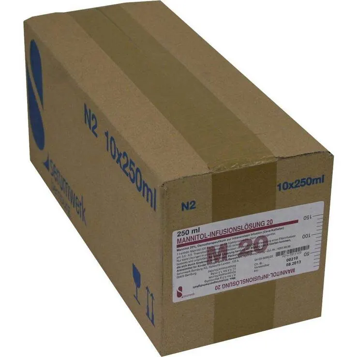 Mannitol Infusionslösung 20, 10X250 ml