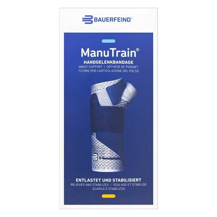 Manutrain Handgelenkbandage Größe 1 rechts titan, 1 St