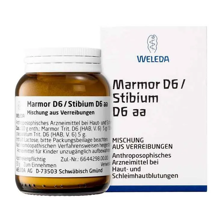Marmor D 6 / Stibium D 6 aa Trituration, 50 g