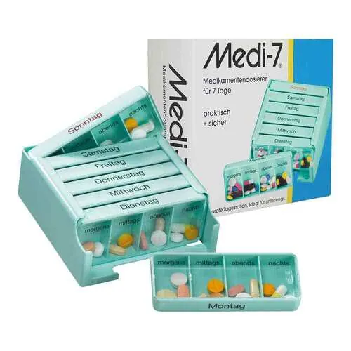 Medi 7 Medikamentendos.für 7 Tage türkis, 1 St