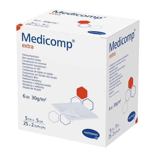 MEDICOMP extra Vlieskomp.steril 5x5 cm 6fach, 25X2 St