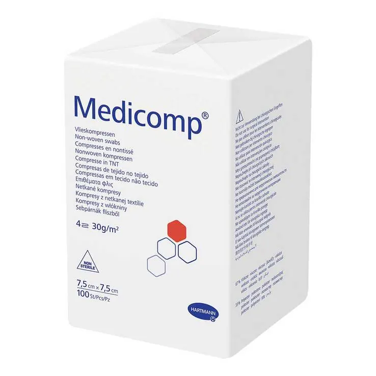 Medicomp Kompressen 7,5x7,5 cm unsteril, 100 St