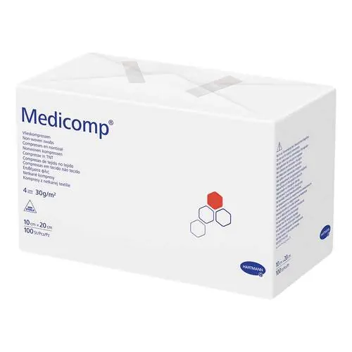 Medicomp Vlieskomp.unsteril 10x20 cm 4fach, 100 St
