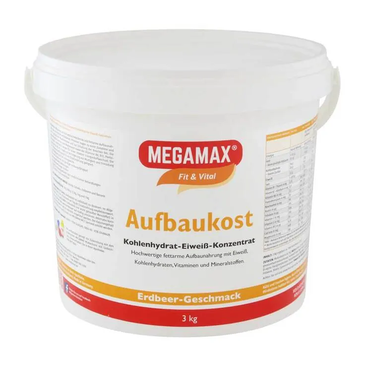 Megamax Aufbaukost Erdbeere Pulver, 3 kg