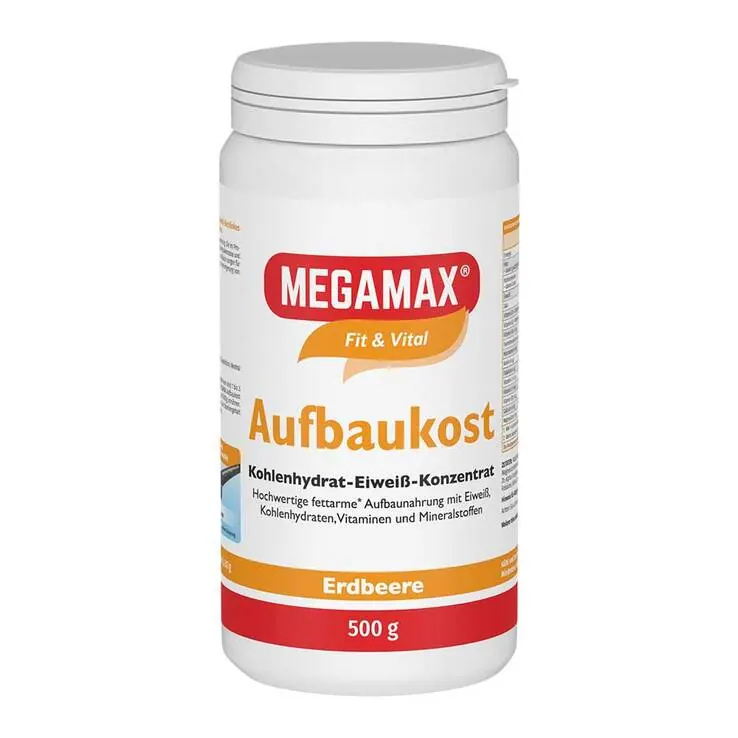 Megamax Aufbaukost Erdbeere Pulver, 500 g