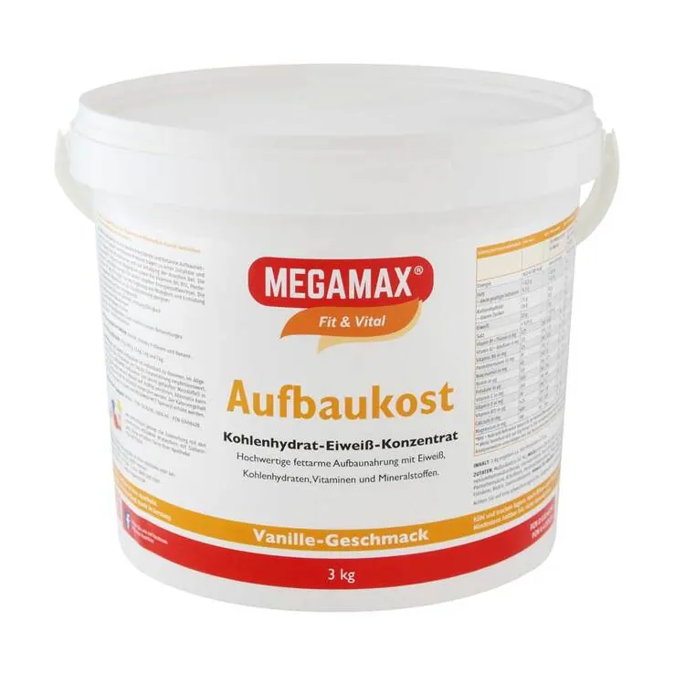 Megamax Aufbaukost Vanille Pulver, 3 kg