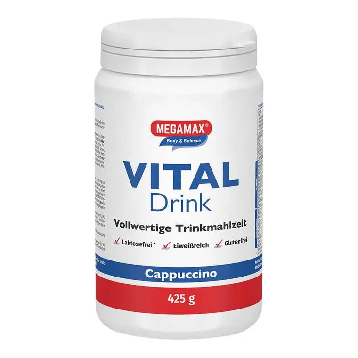Megamax Vital Drink Cappuccino Pulver, 425 g